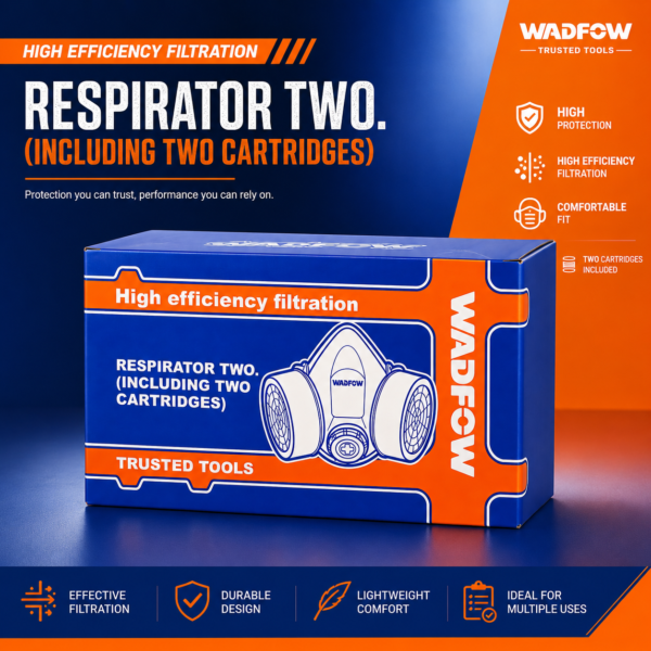 Masque Respiratoire Réutilisable WADFOW avec Double Filtre Haute Performance